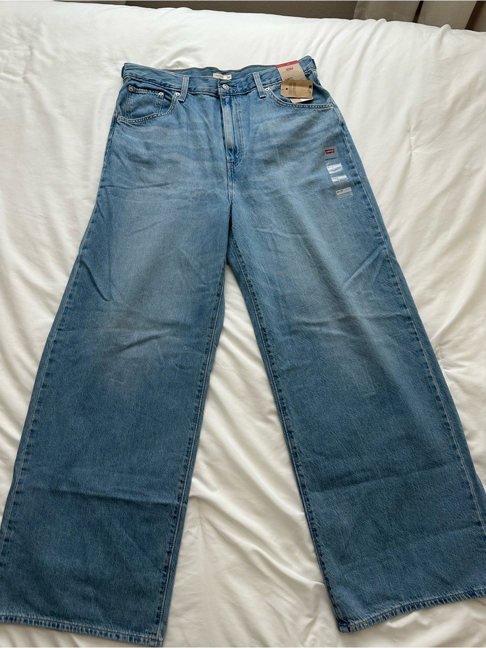 Levi's Light Blue Wide-Leg Cinch Waist Women's Jeans